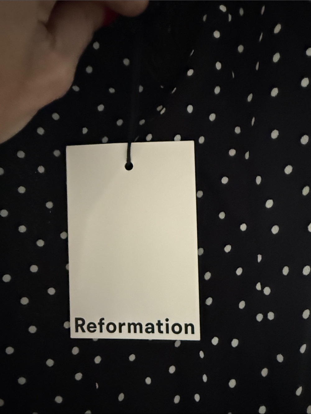 Reformation Black Polka Dot Slip Dress - Picture 2 of 3